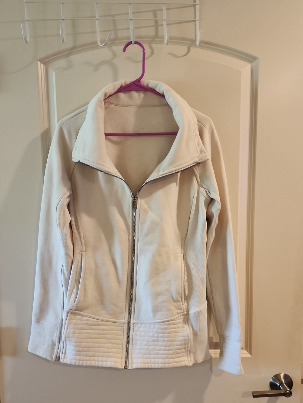 lululemon athletica Cream Full-Zip Funnel Collar Jacket